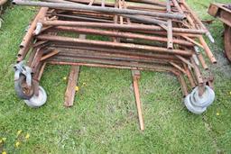 Scaffolding- 16 ends or 8 sections, one money w/photo'd braces and rollers