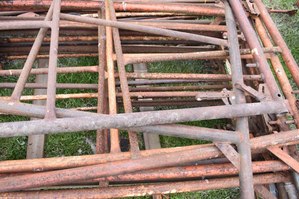 Scaffolding- 16 ends or 8 sections, one money w/photo'd braces and rollers