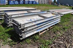(4) 19"x7' aluminum scaffolding planks