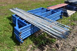 (4) sections 5'x7' base scaffolding with 8' crossmembers
