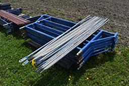 (4) sections 5'x7' base scaffolding with 8' crossmembers