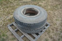 (2) 10.00R20 on rims