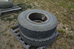 (2) 10.00R20 on rims