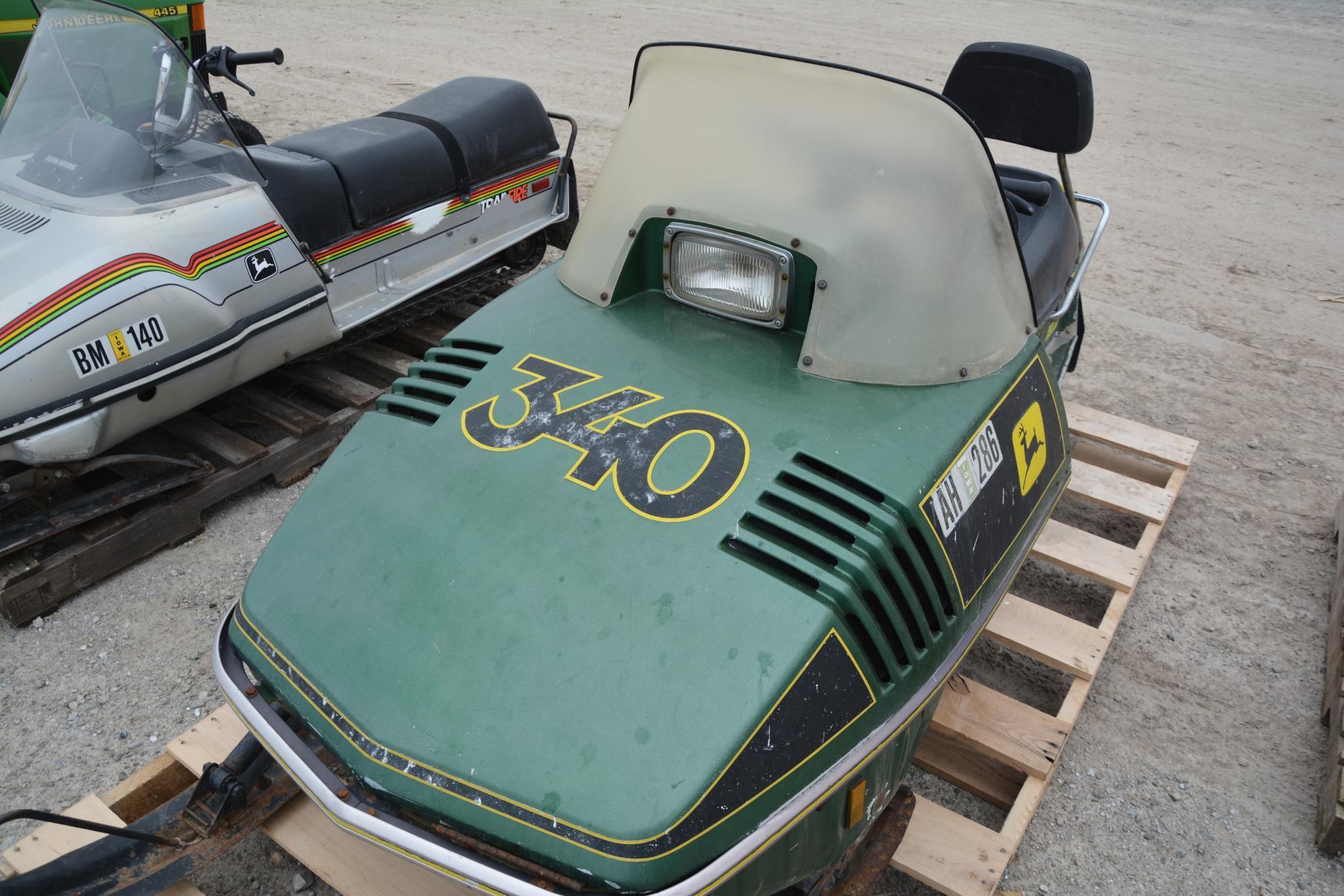 John Deere 340 snowmobile