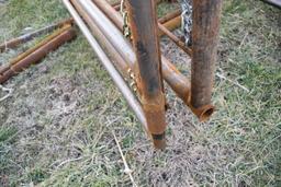 (2) 24' free standing pipe gates w/ 10' swing gate