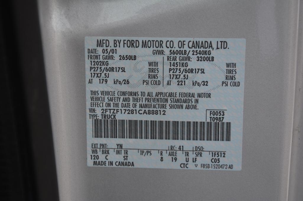 2001 Ford F-150 XLT pickup
