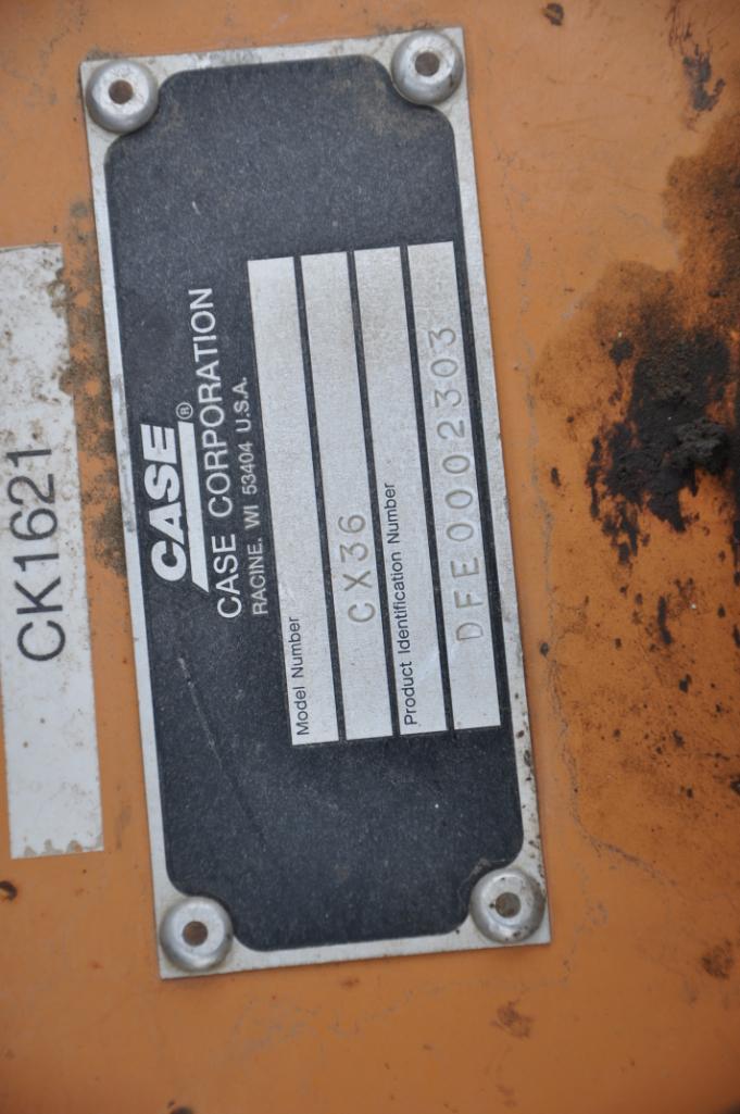 Case CX36 mini excavator