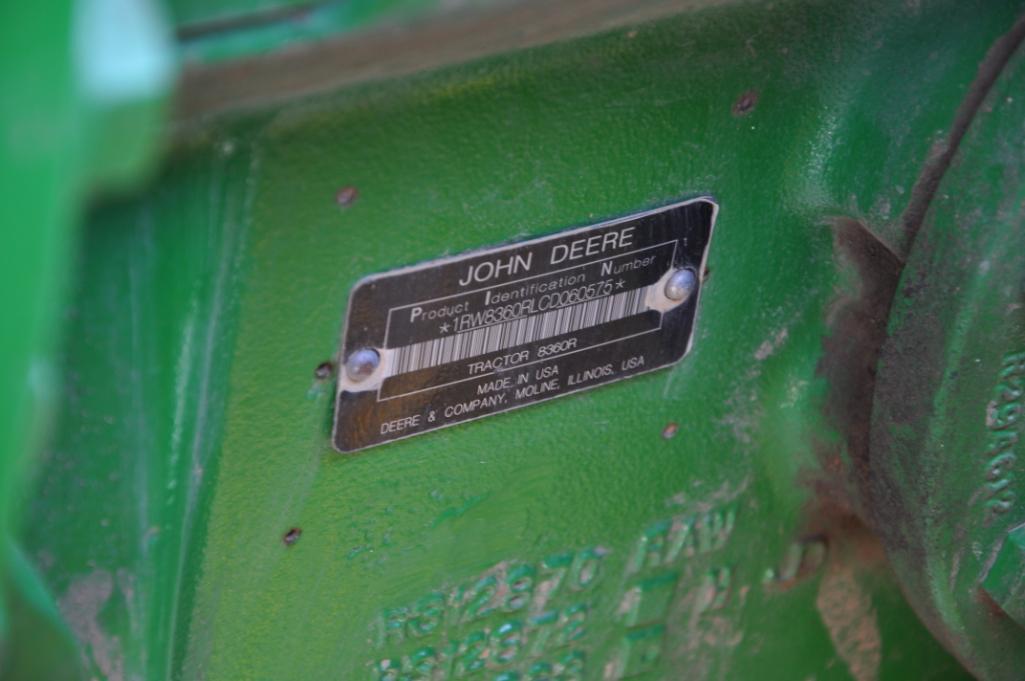 2012 John Deere 8360R MFWD tractor