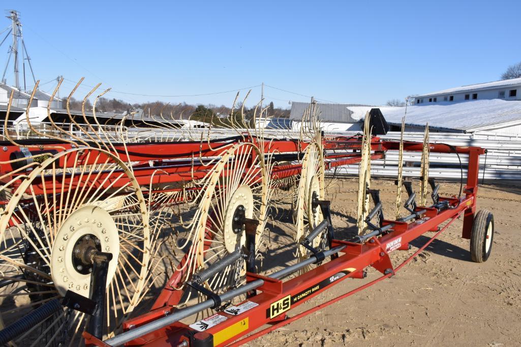 H&S BF 12HC 12 wheel Hi-Capacity hay rake