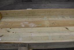 16ft treated lumber cattle feed bunk