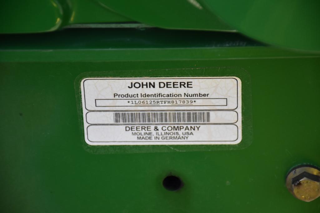 2015 John Deere 6125R MFWD tractor