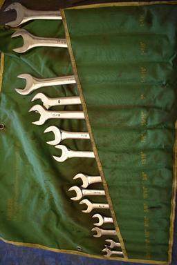Flat of misc. wrenches and one complete set of standard wrenches