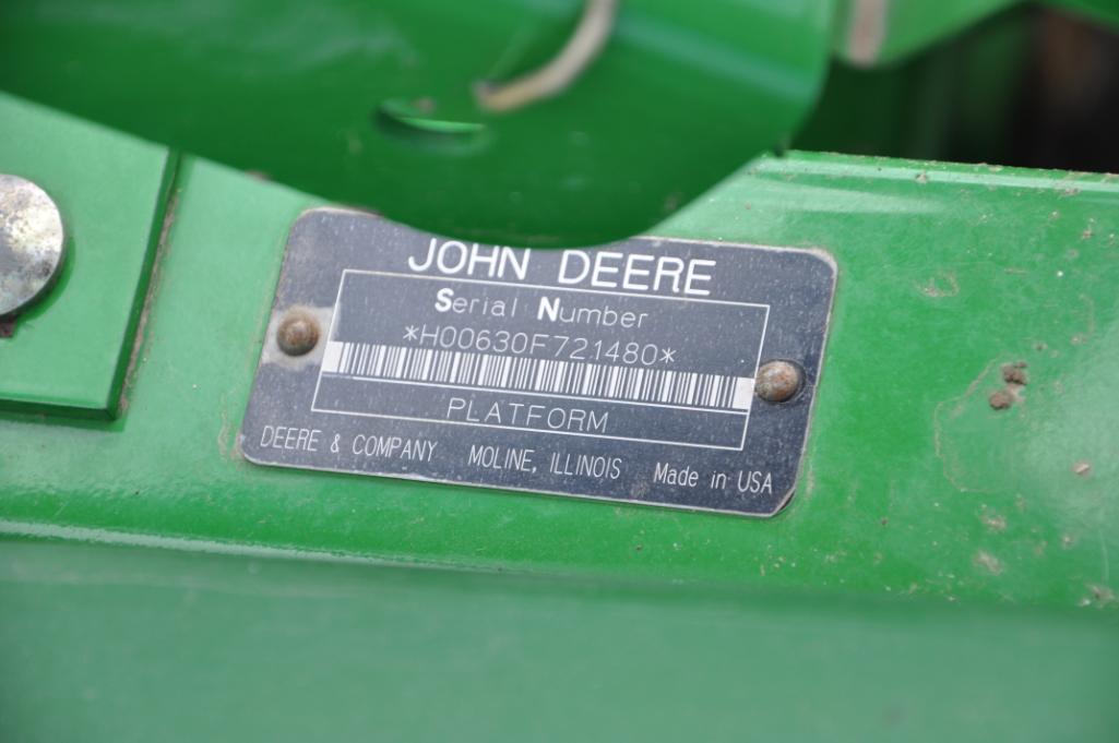 John Deere 630F 30' grain platform