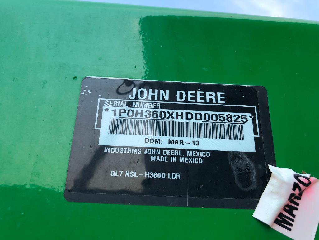 2013 John Deere H360 loader