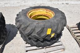 (2) 14.9-24 tires and rims