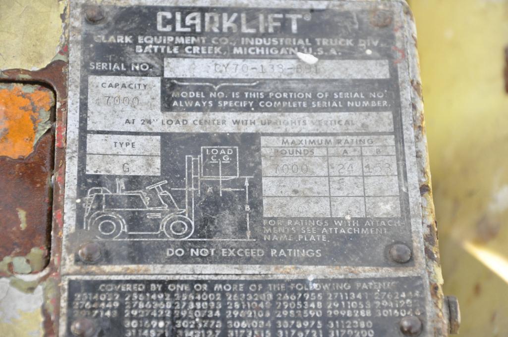 Clark 7,000 lb. forklift
