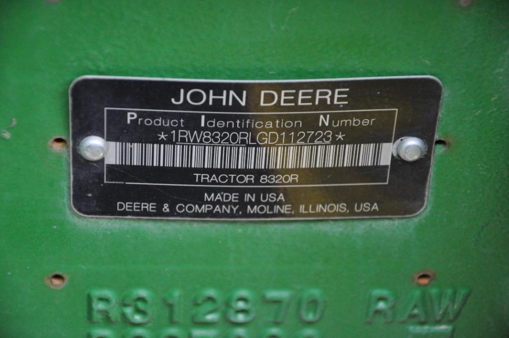 2016 John Deere 8320R MFWD tractor