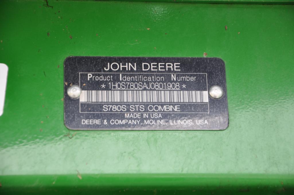 2018 John Deere S780 4wd combine