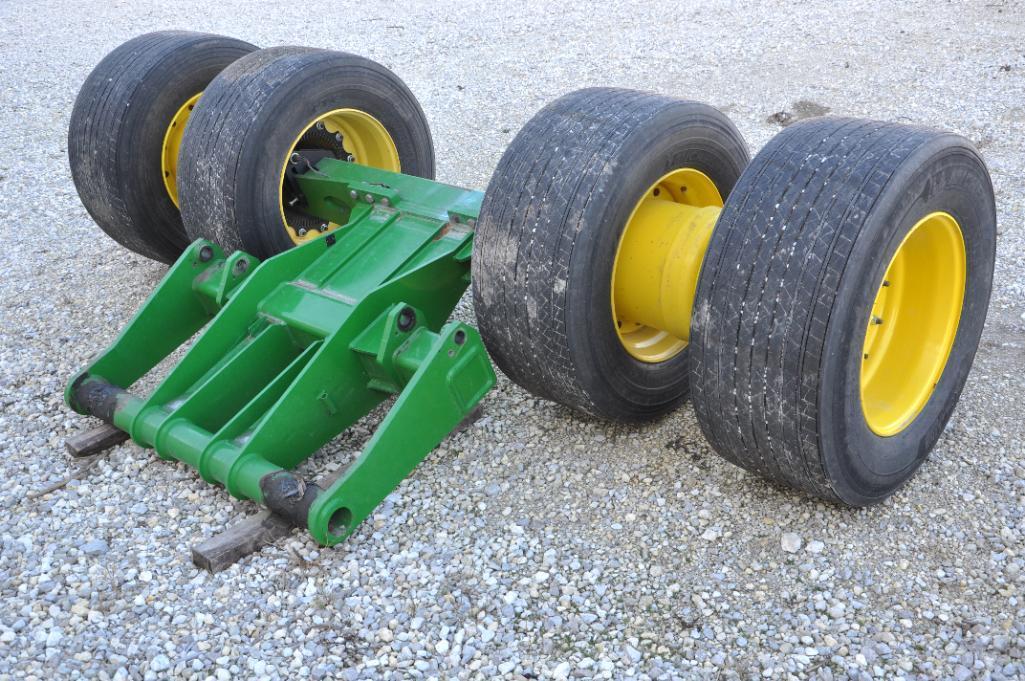 Mainframe axle assembly & tires off JD DB60 planter