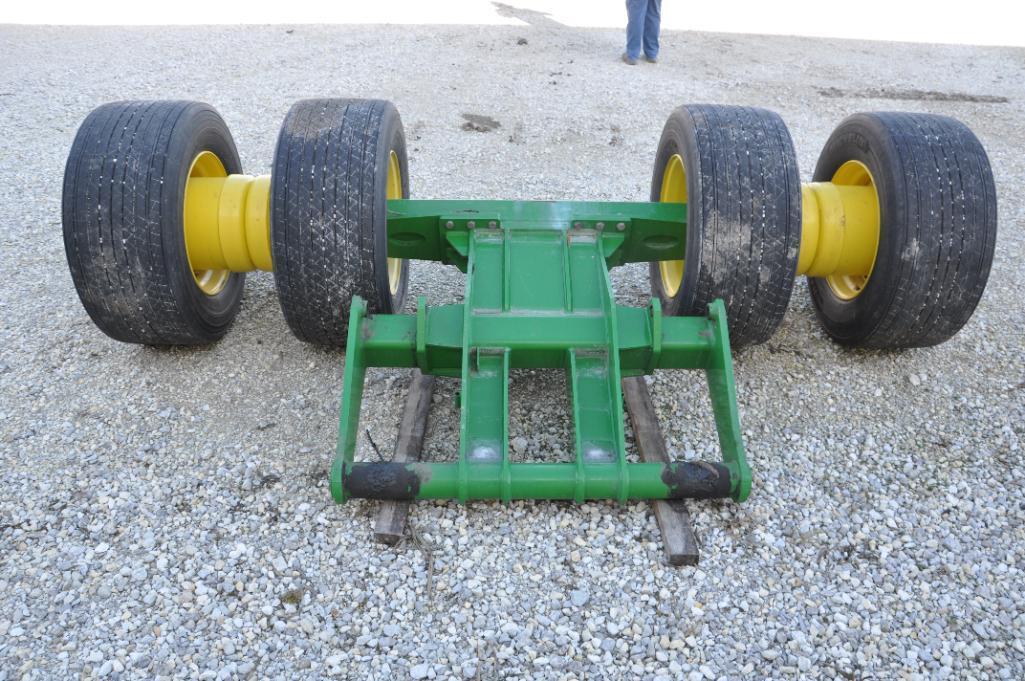 Mainframe axle assembly & tires off JD DB60 planter