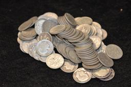 $10.00 FACE VALUE ROOSEVELT SILVER DIMES