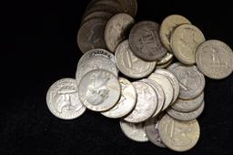 $7.75 FACE VALUE WASHINGTON SILVER QUARTERS