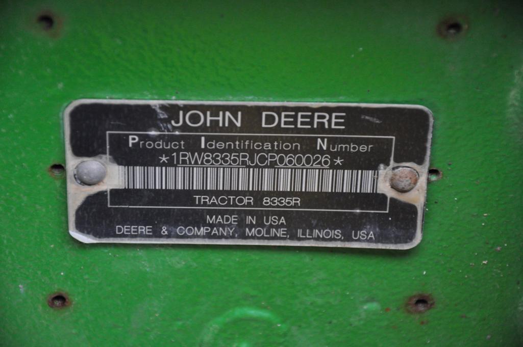 2012 John Deere 8335R MFWD tractor