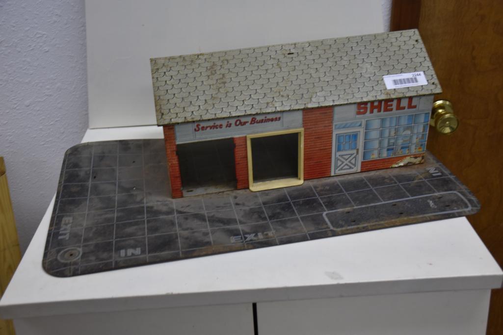 Metal Shell Service Station Toy