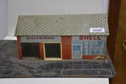 Metal Shell Service Station Toy
