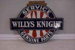 Willys Kinight (Genuine Parts) porcelain double sided sign