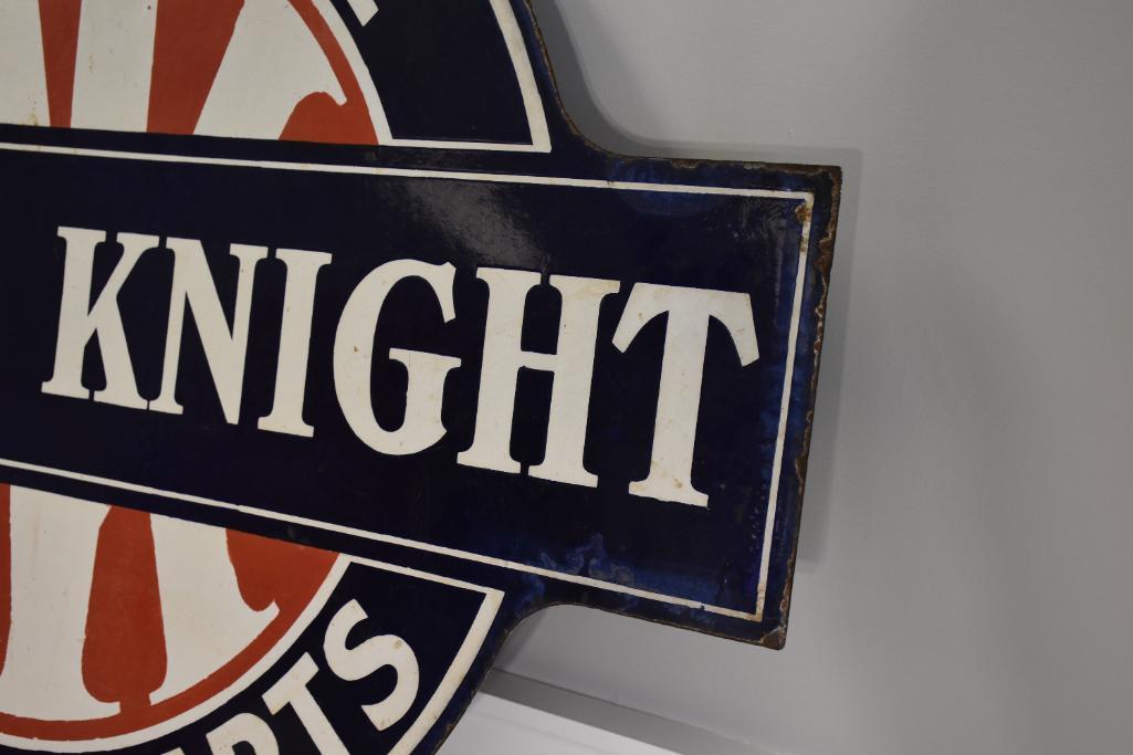 Willys Kinight (Genuine Parts) porcelain double sided sign