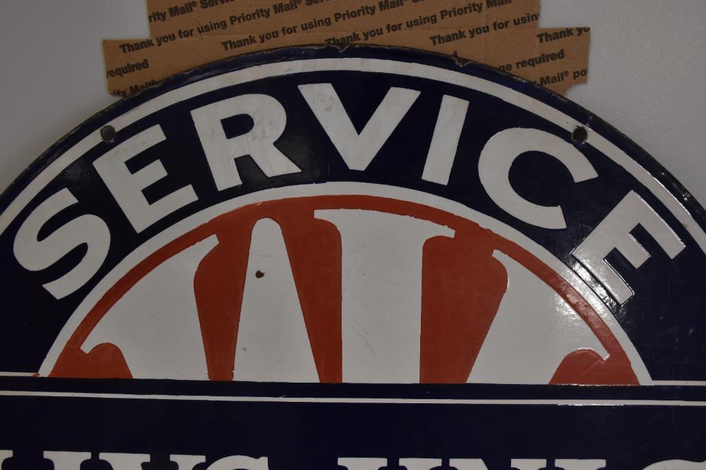 Willys Kinight (Genuine Parts) porcelain double sided sign