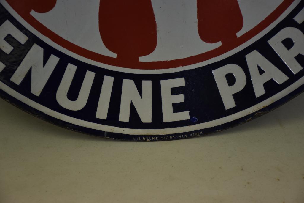 Willys Kinight (Genuine Parts) porcelain double sided sign
