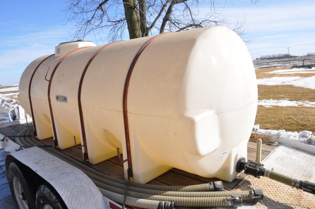 1,000 gal. elliptical poly tank