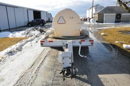 1,000 gal. elliptical poly tank