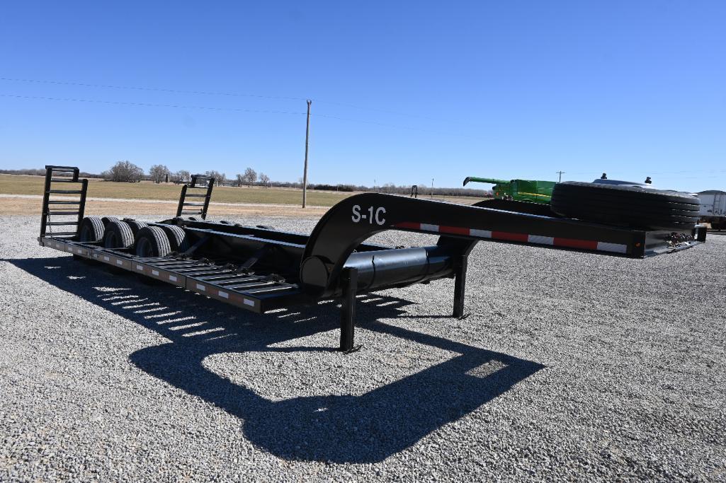 Shop built 34' combine trailer
