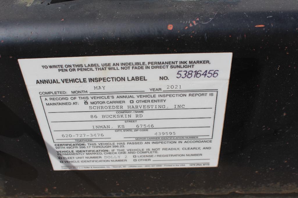 Single axle trailer dolly