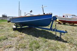 1956 Chetek 12 ft. Wooden runabout outboard with trailer