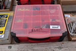 Plano plastic organizer with some electric terminals
