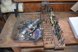 Large assortment of drill head attachments