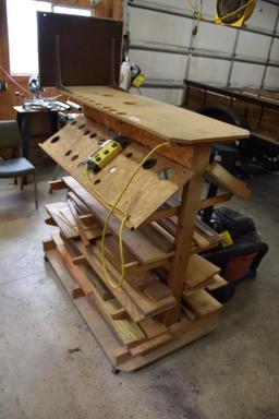 4 ft. stock shelf & drill caddy