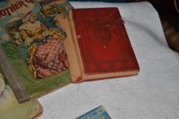 Antique books to include Mother Goose & Uncle Tom
