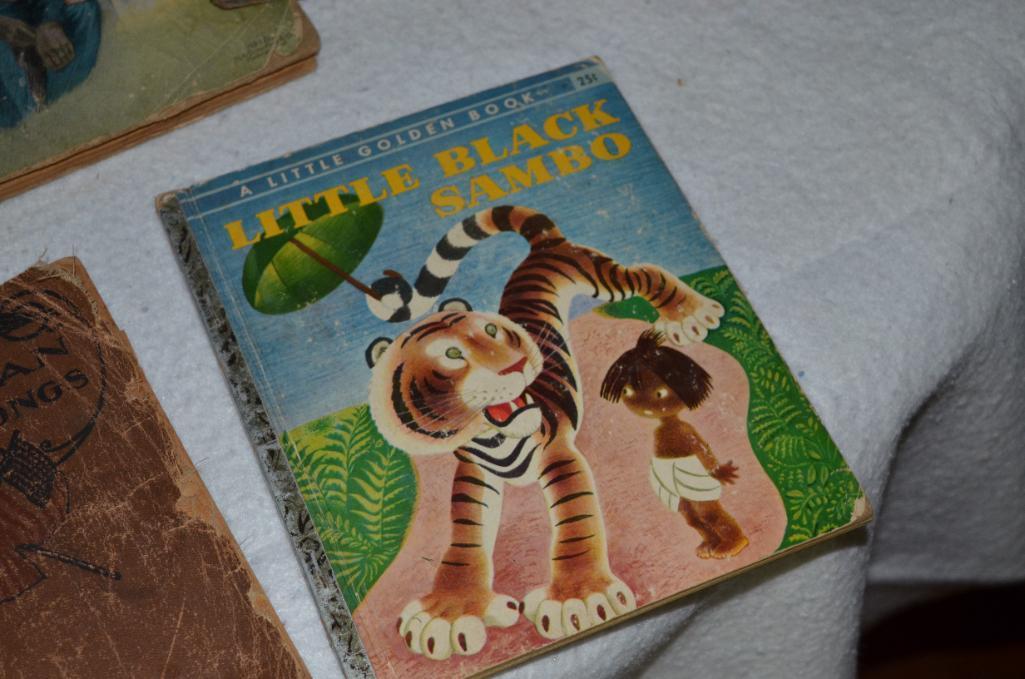 Antique books to include Mother Goose & Uncle Tom