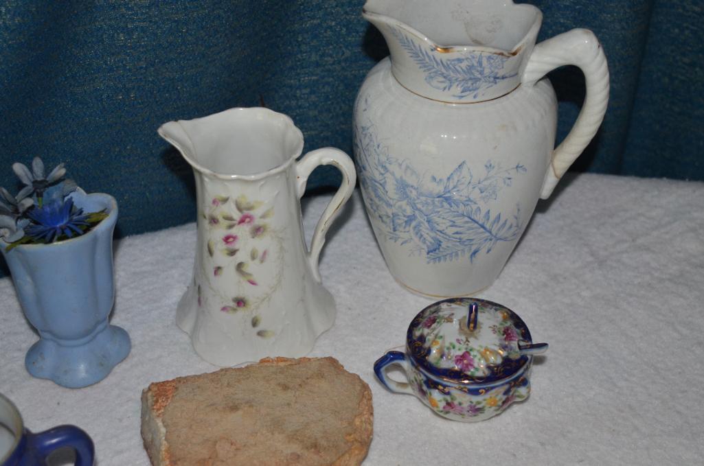 Pitchers, glassware, & other pottery