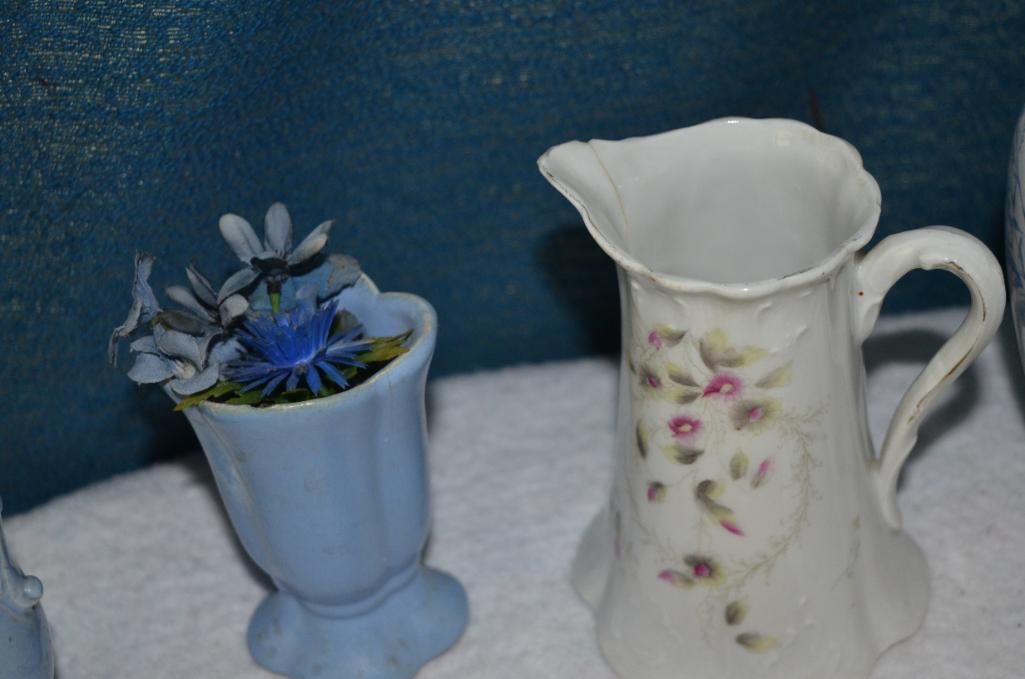 Pitchers, glassware, & other pottery