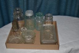 Fruit jars, nut grinder, etc.