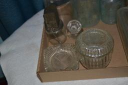 Fruit jars, nut grinder, etc.