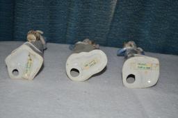 (3) Porc. Figurines