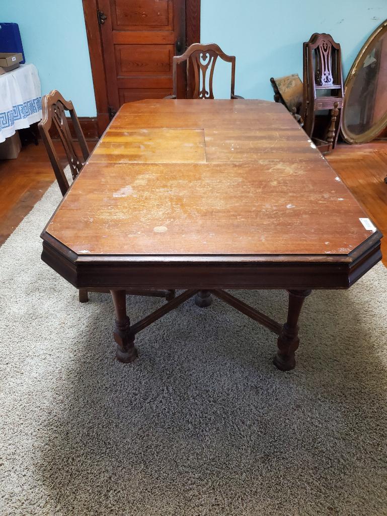 70 in. wide wooden kitchen table with 4 chairs
