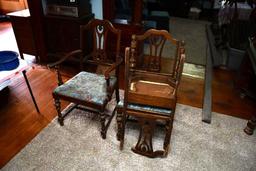 70 in. wide wooden kitchen table with 4 chairs